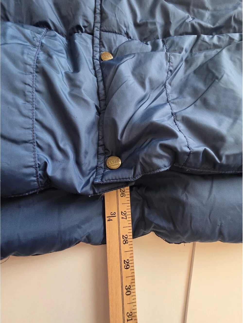 L.L.Bean Vintage 1980s Men's XXL Navy Blue Button Up Goose Down Vest